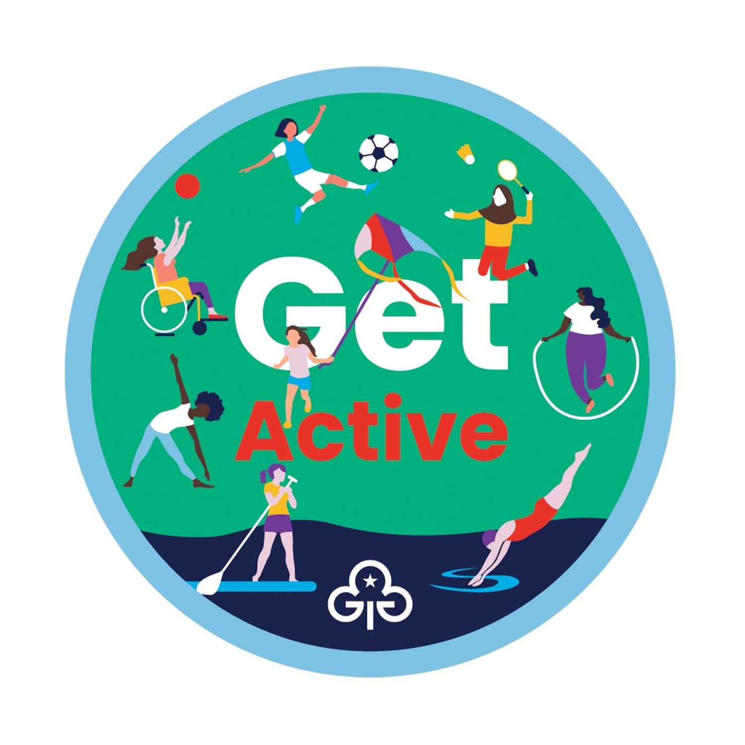 Get active woven badge