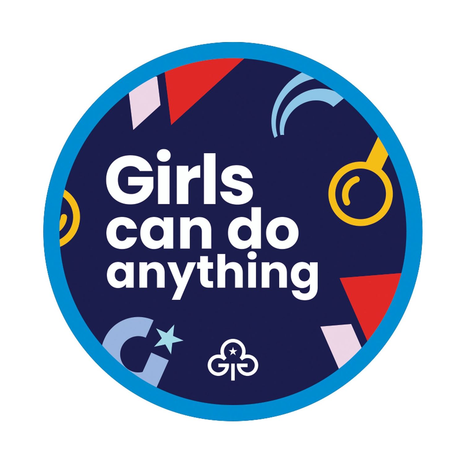 Girls can do anything woven badge