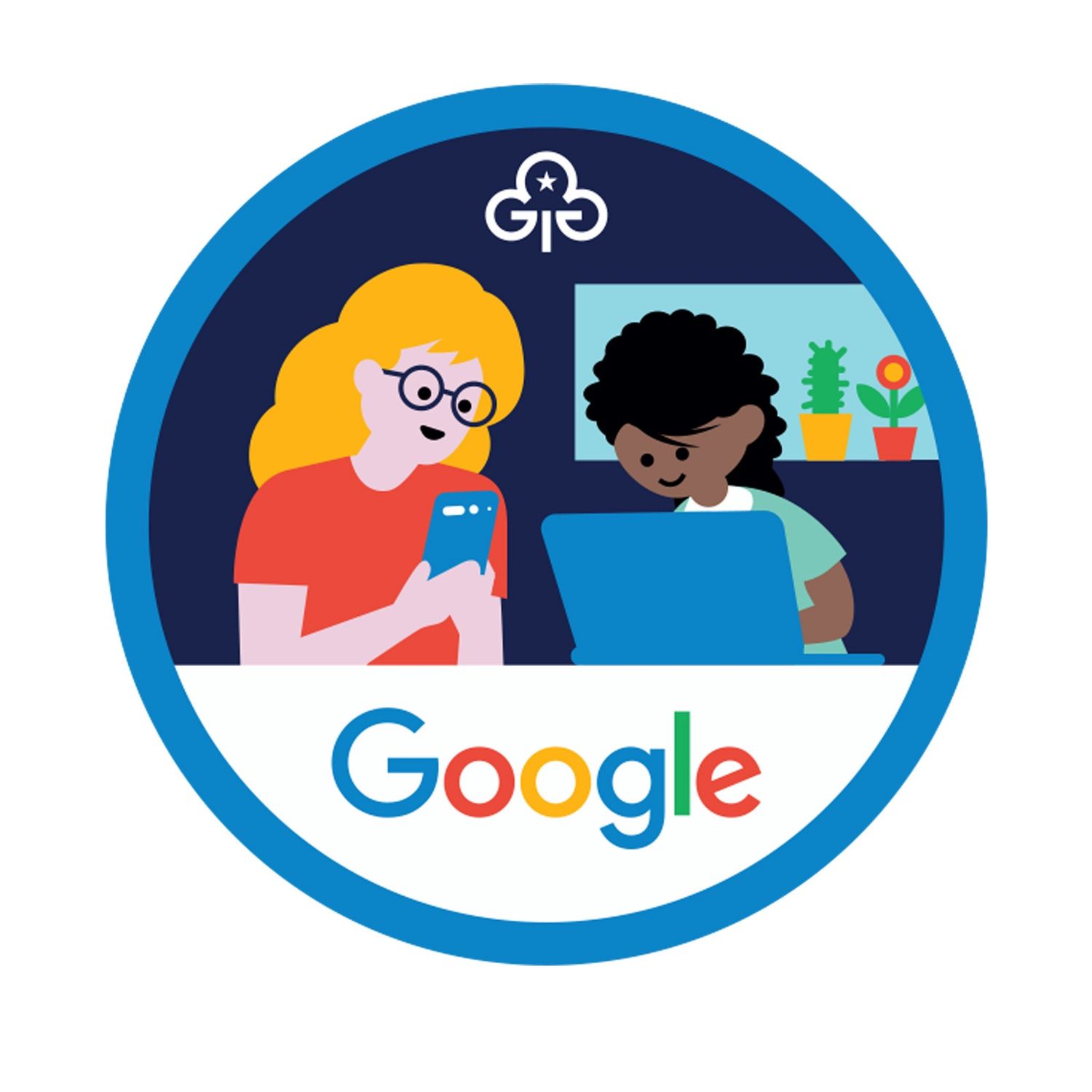 Google digital discovery woven badges, Colour: Blue