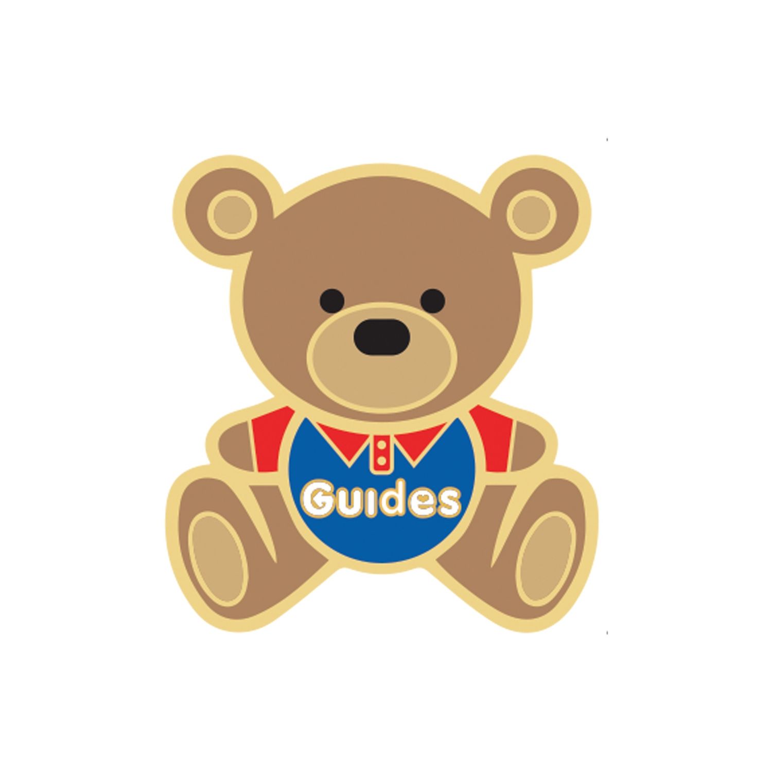 Guides teddy pin badge