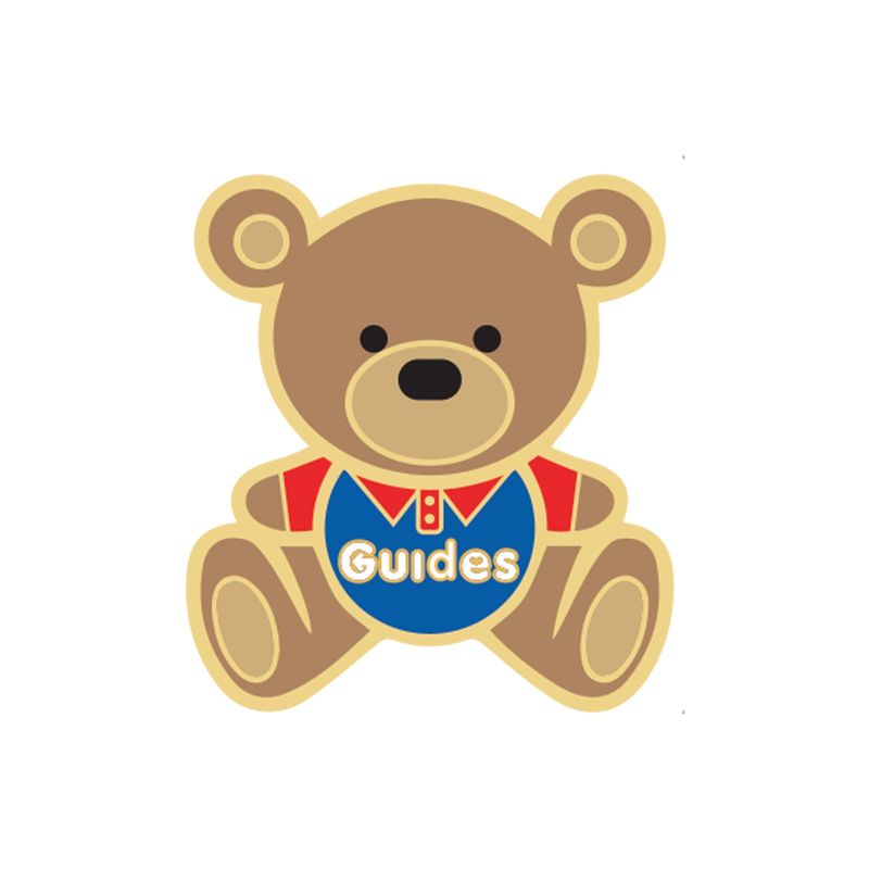 Guides teddy pin badge