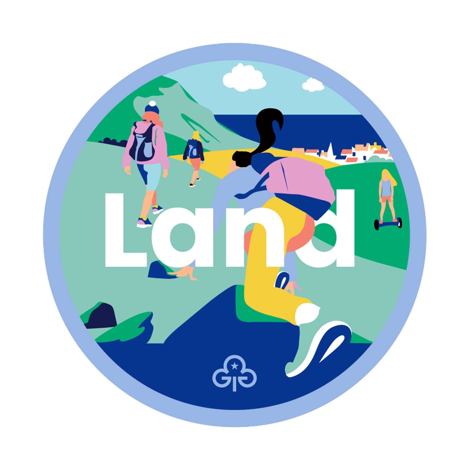 Guides land adventure woven badge