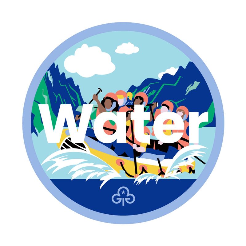 Guides water adventure woven badge