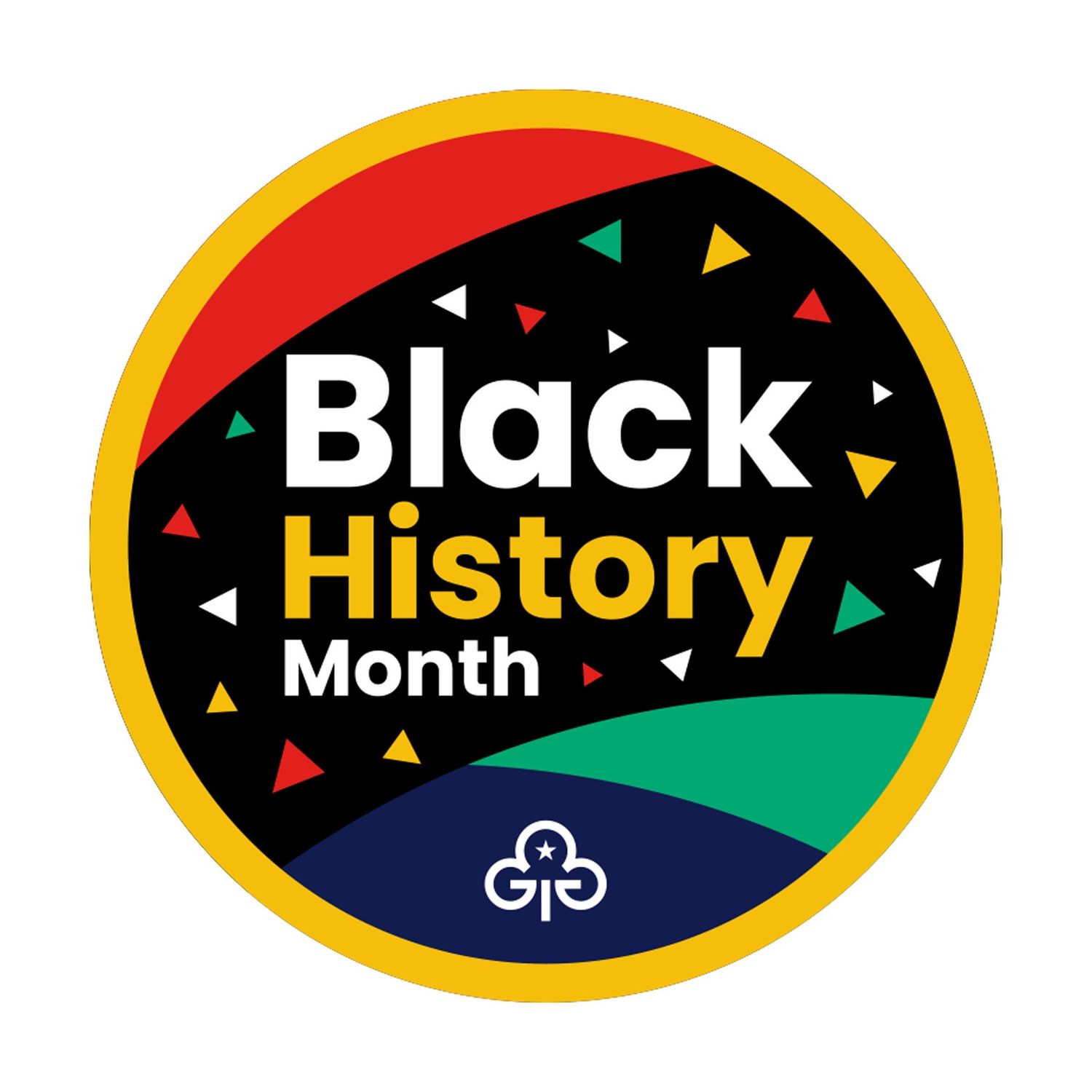 Black history month woven badge