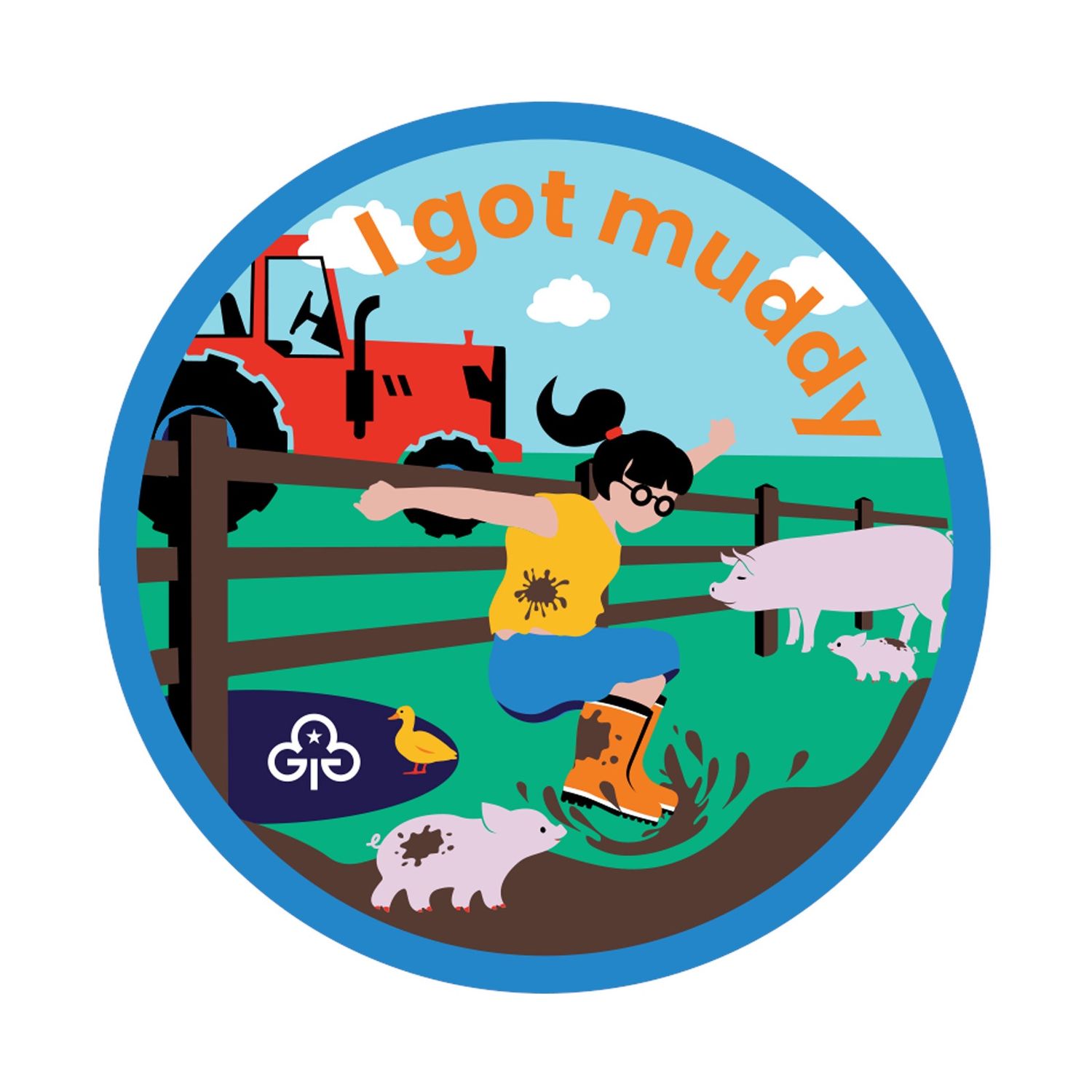 I got muddy today woven badge