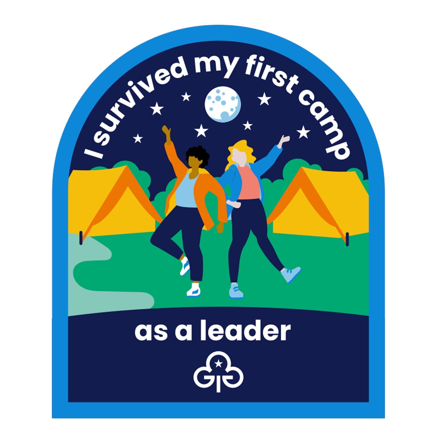 I survived my first camp as a leader woven badge