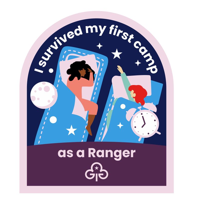 I survived my first camp as a Ranger woven badge