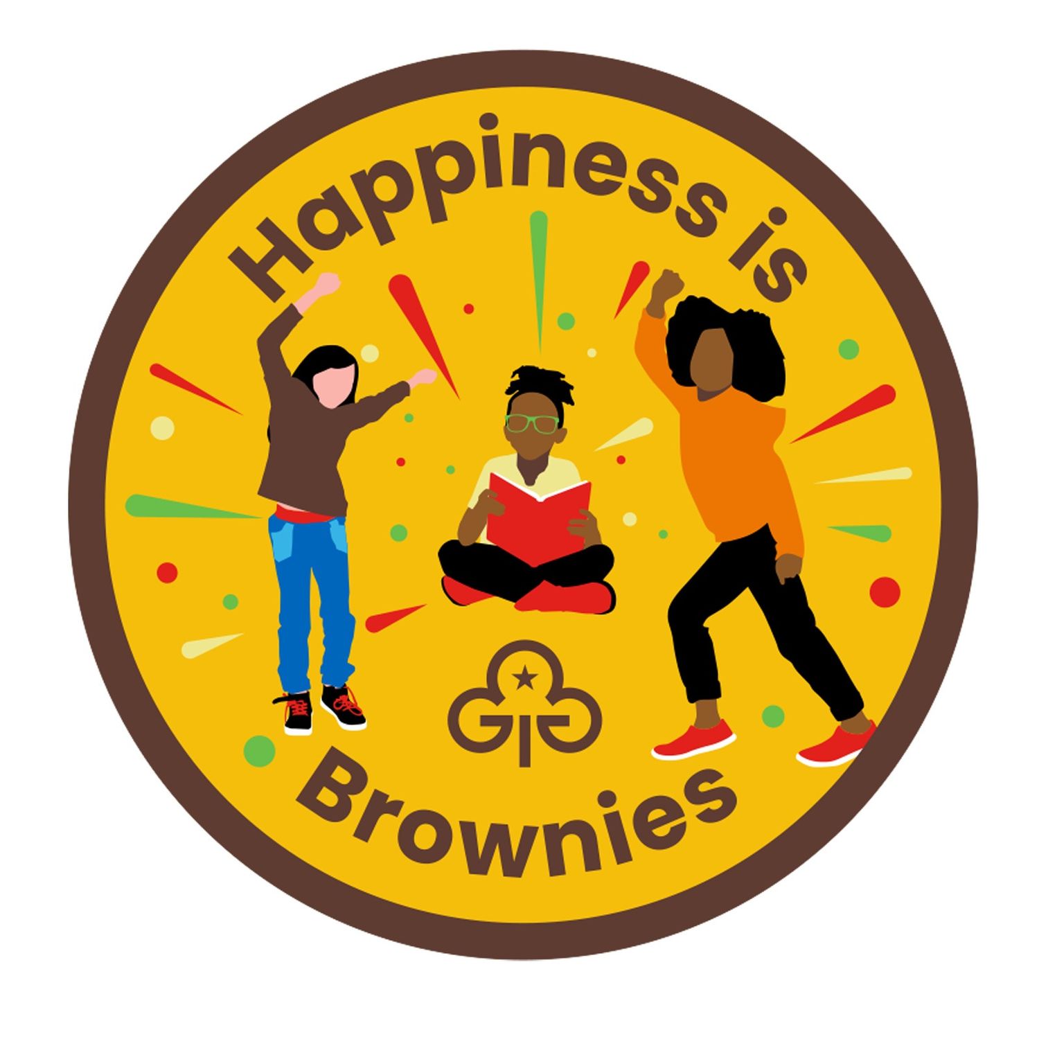 Happiness is Brownies woven badge