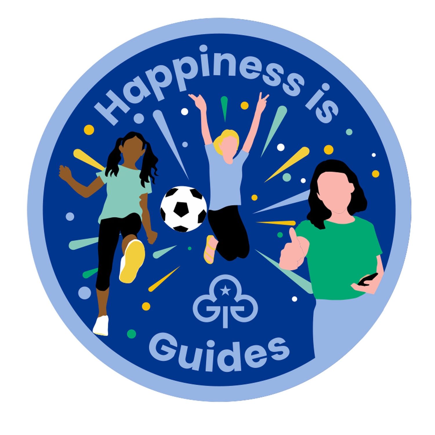 Happiness is Guides woven badge