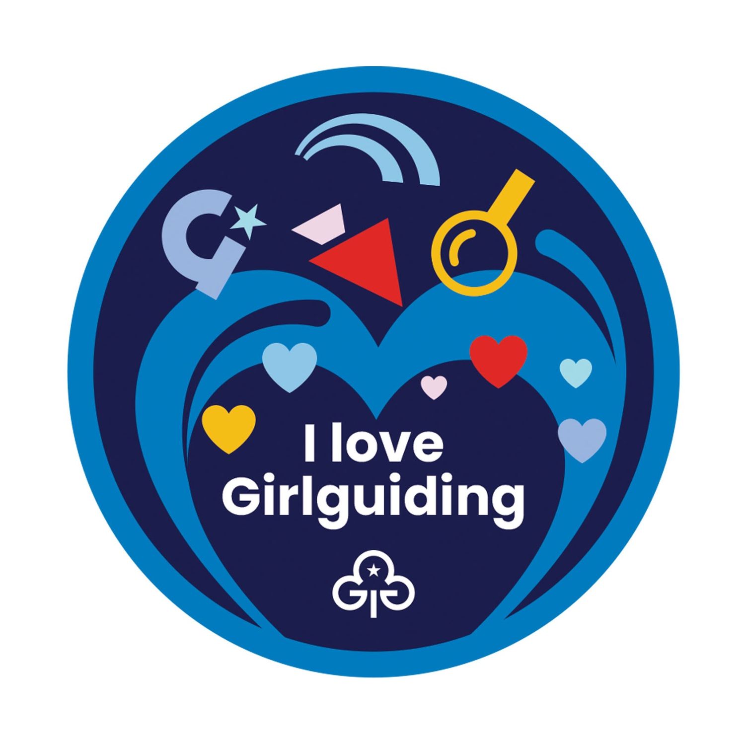 I love Girlguiding woven badge