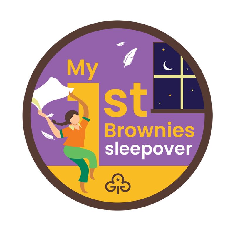 My 1st Brownies sleepover woven badge