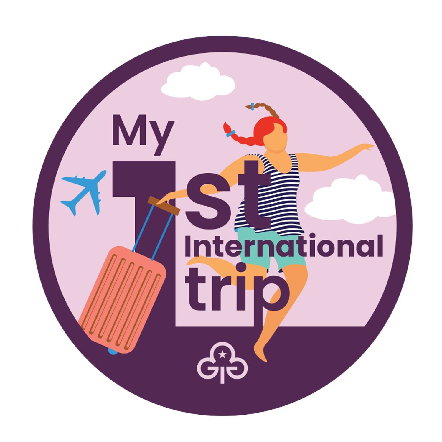 My 1st international trip woven badge