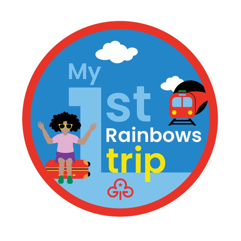 My 1st Rainbows trip woven badge