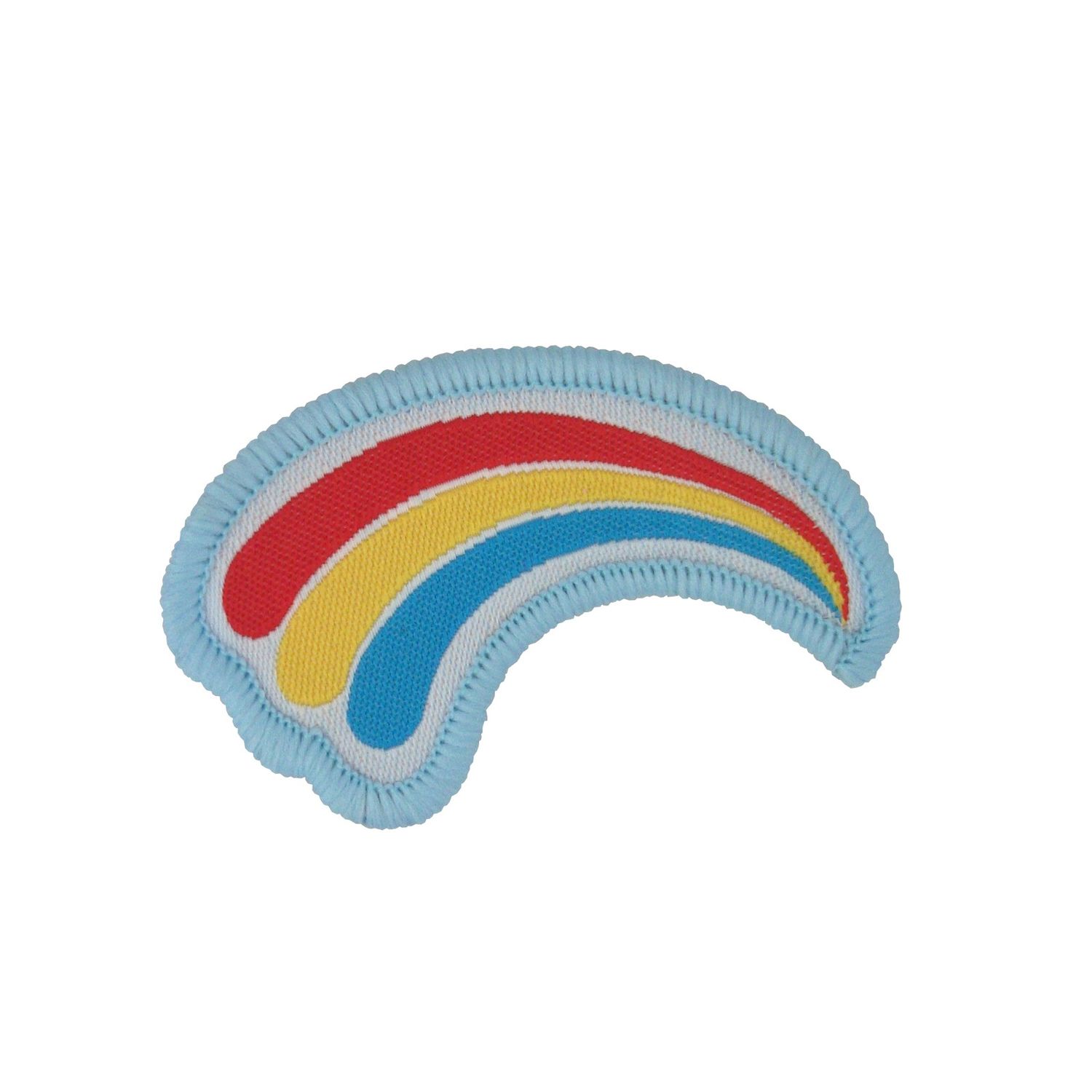 Rainbows arc woven badge