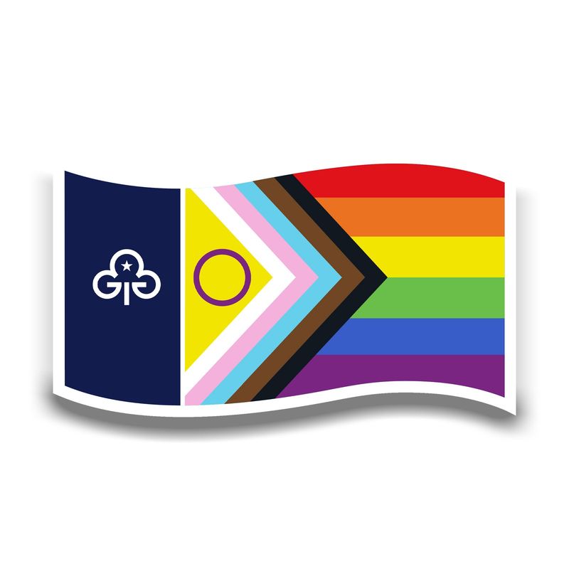 Pride flag woven badge