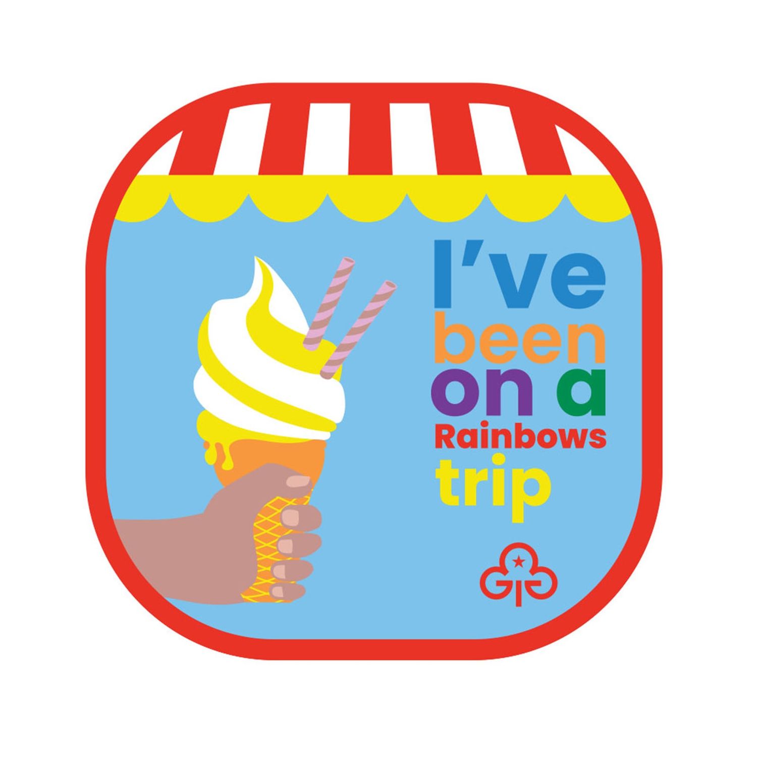 Rainbows I&#39;ve been on a trip woven badge