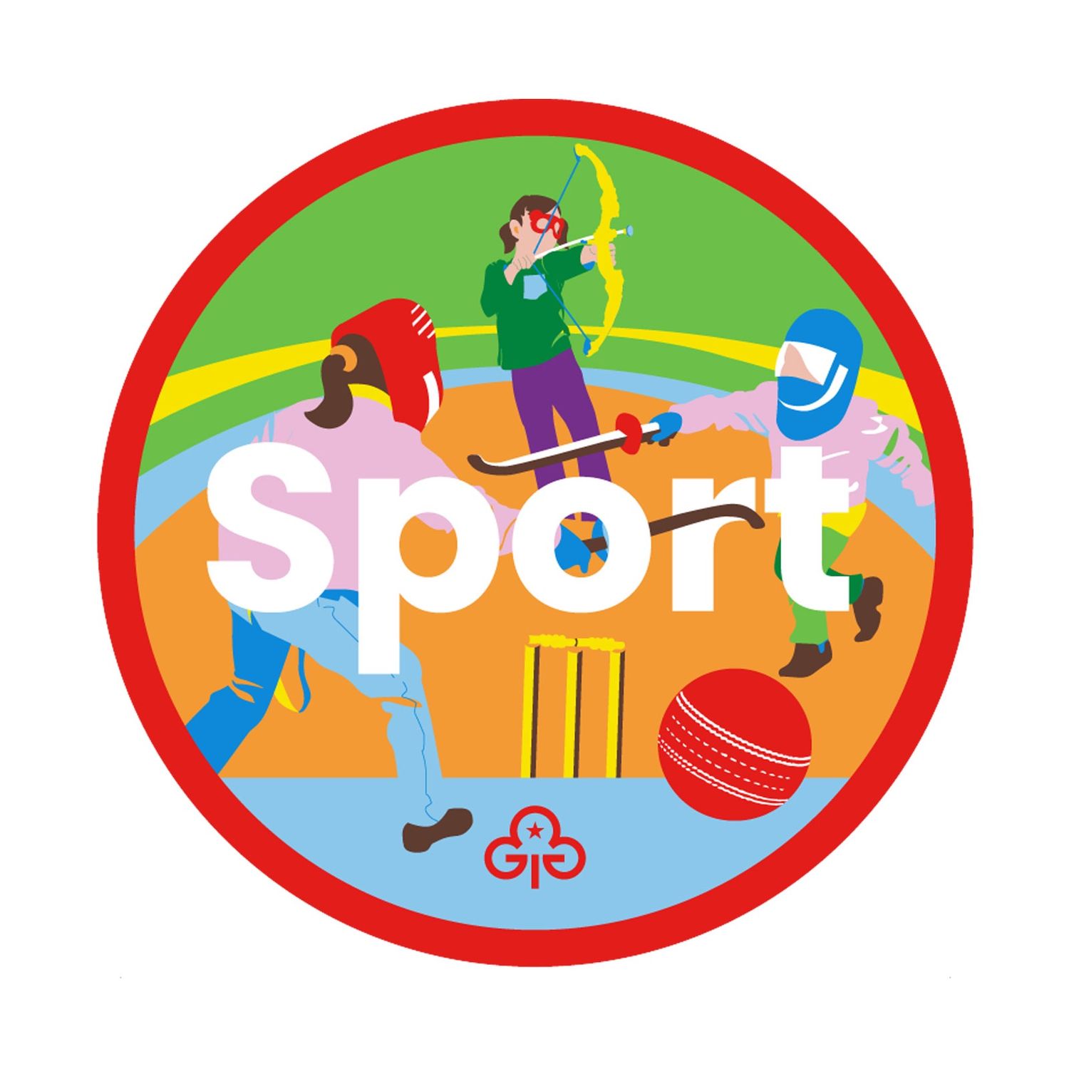 Rainbows sport adventure woven badge
