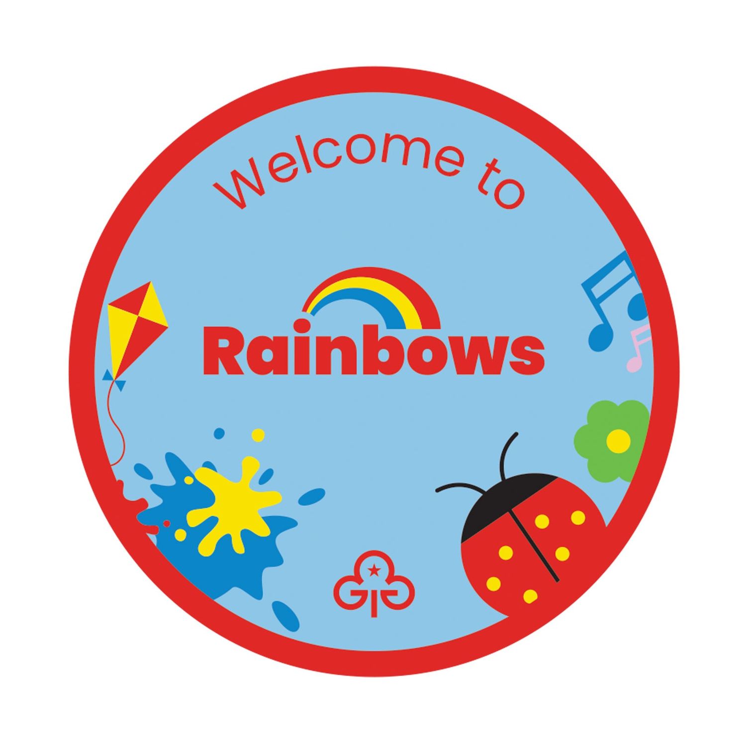 Welcome to Rainbows woven badge