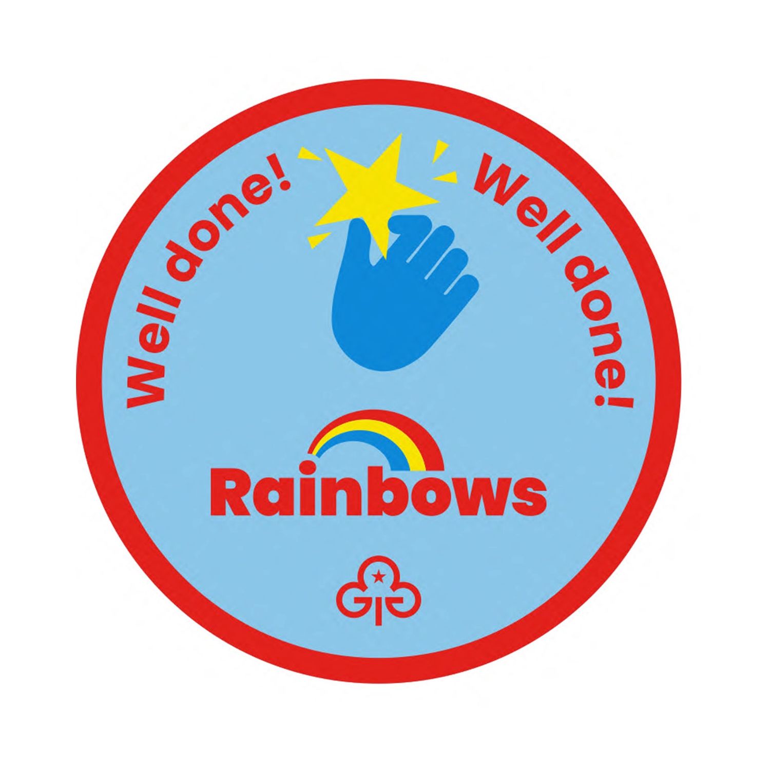 Well done Rainbows woven badge