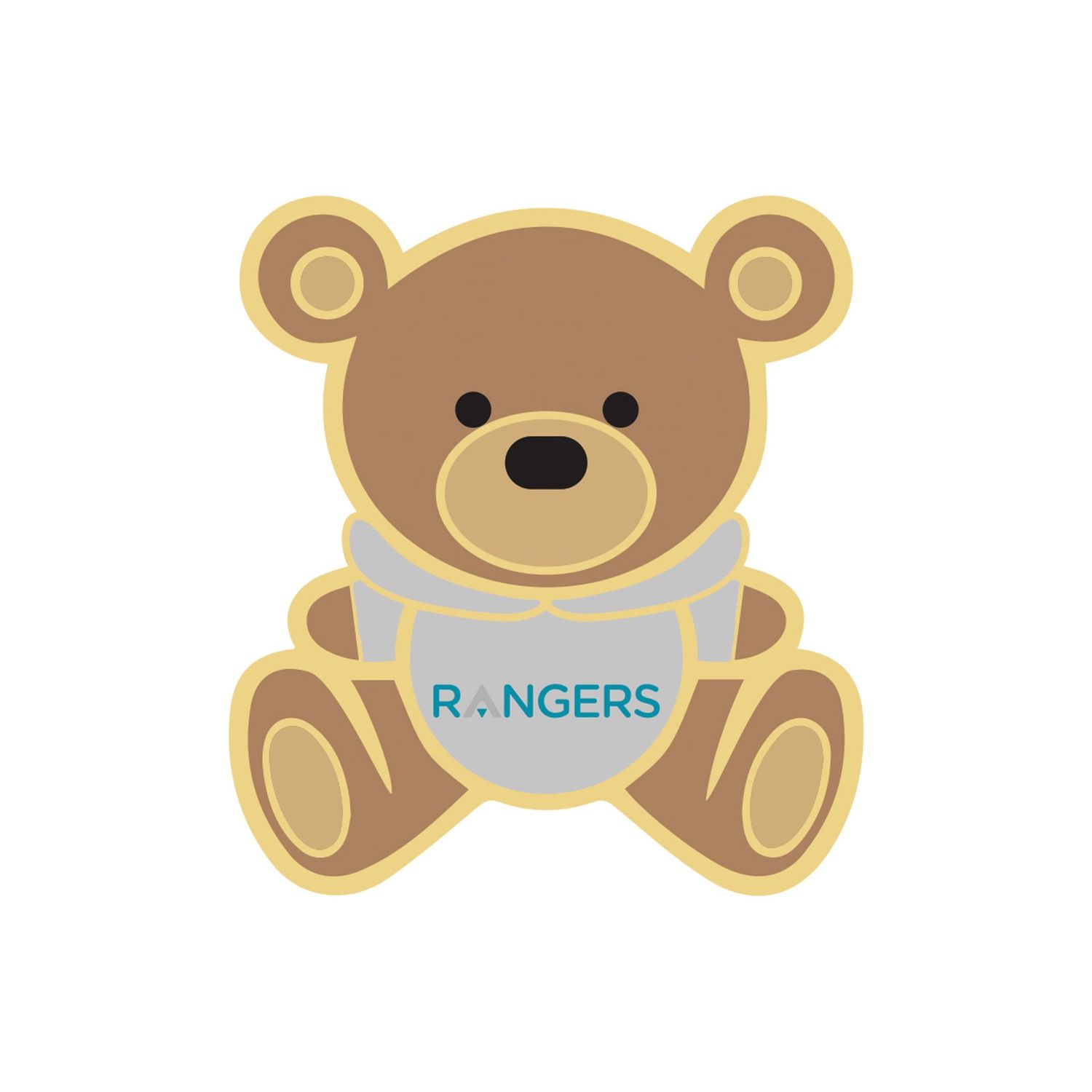Rangers teddy pin badge