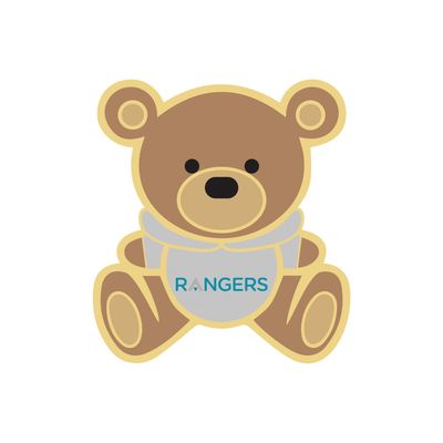 Rangers teddy pin badge