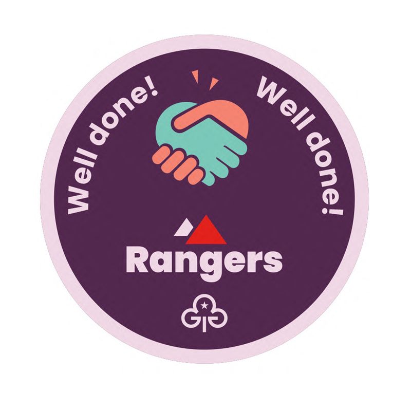 Well done Rangers woven badge