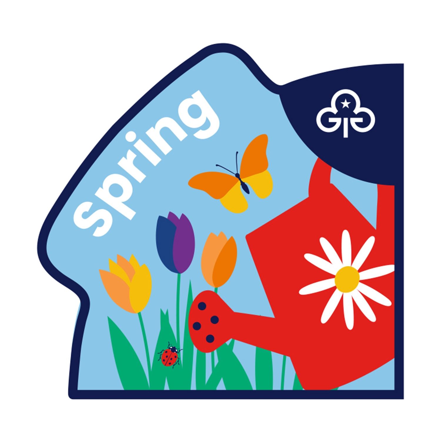 Spring season woven badge