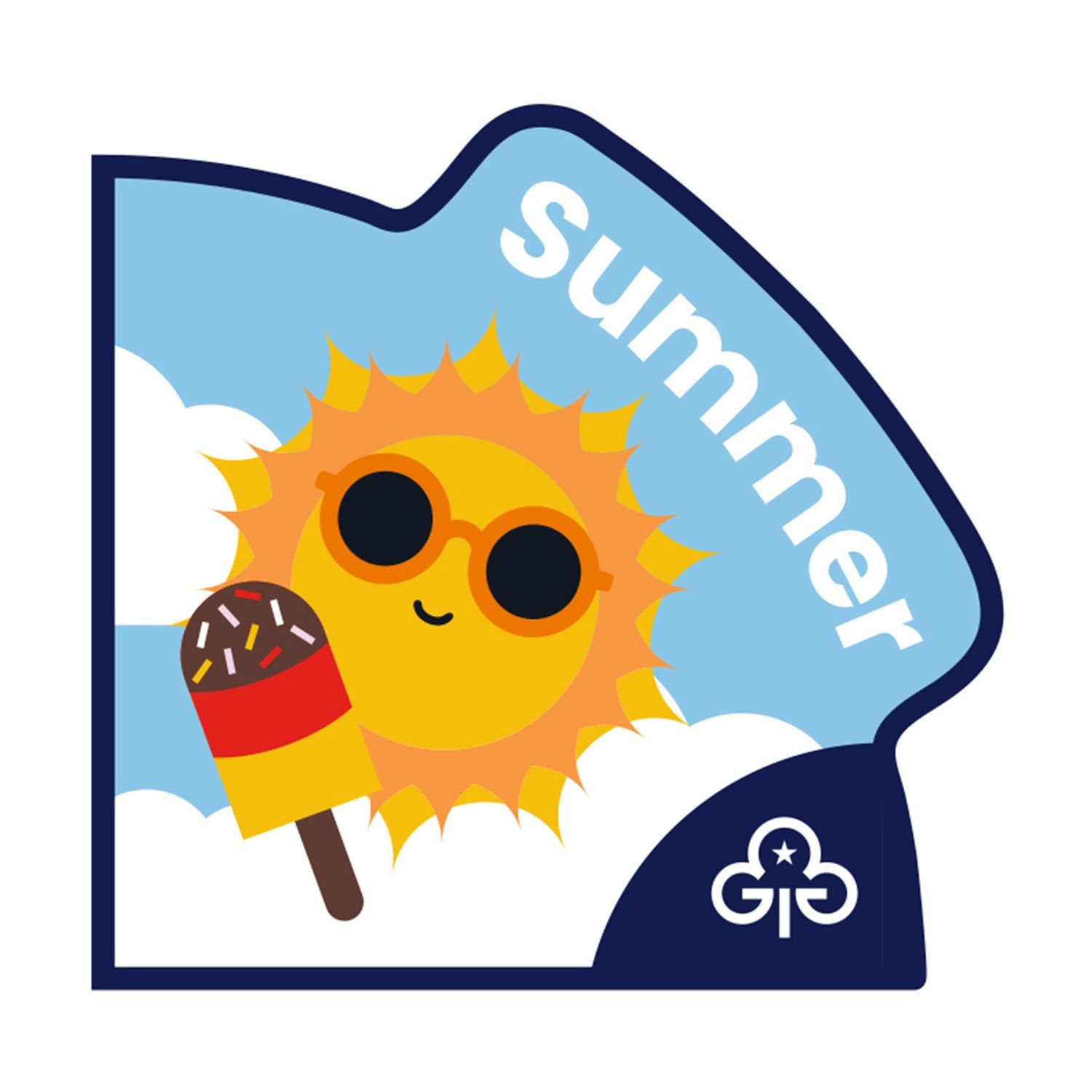Summer season woven badge