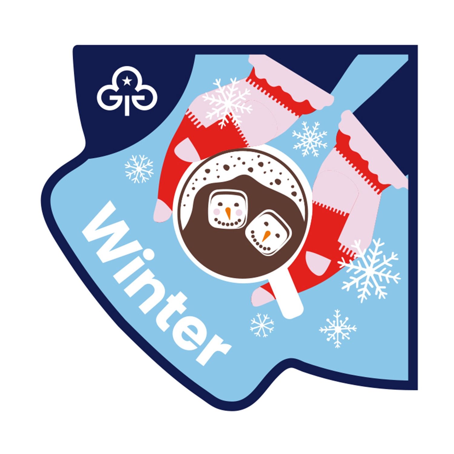 Winter season woven badge