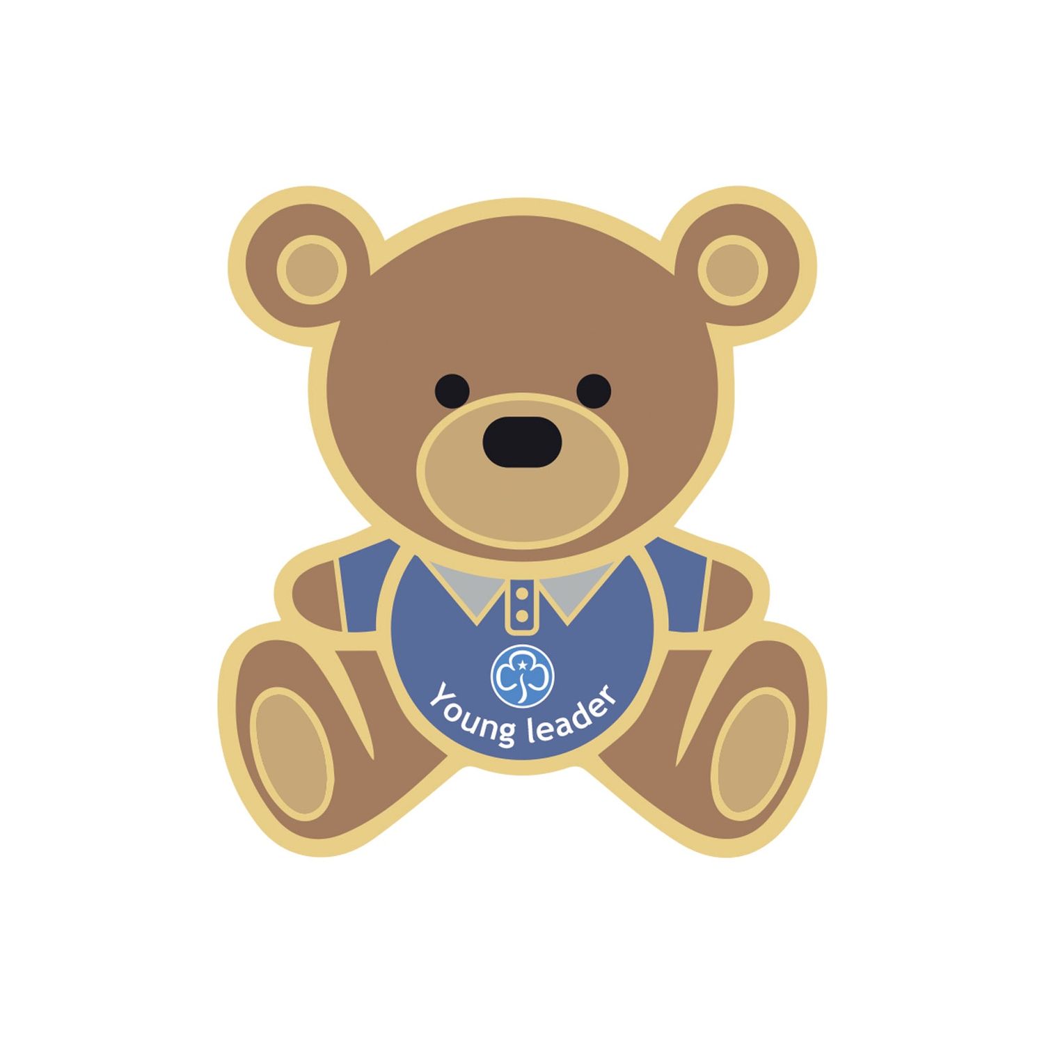 Young leader teddy pin badge