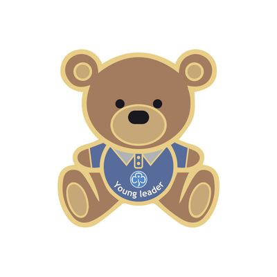 Young leader teddy pin badge
