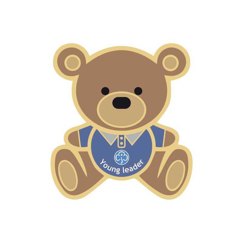 Young leader teddy pin badge
