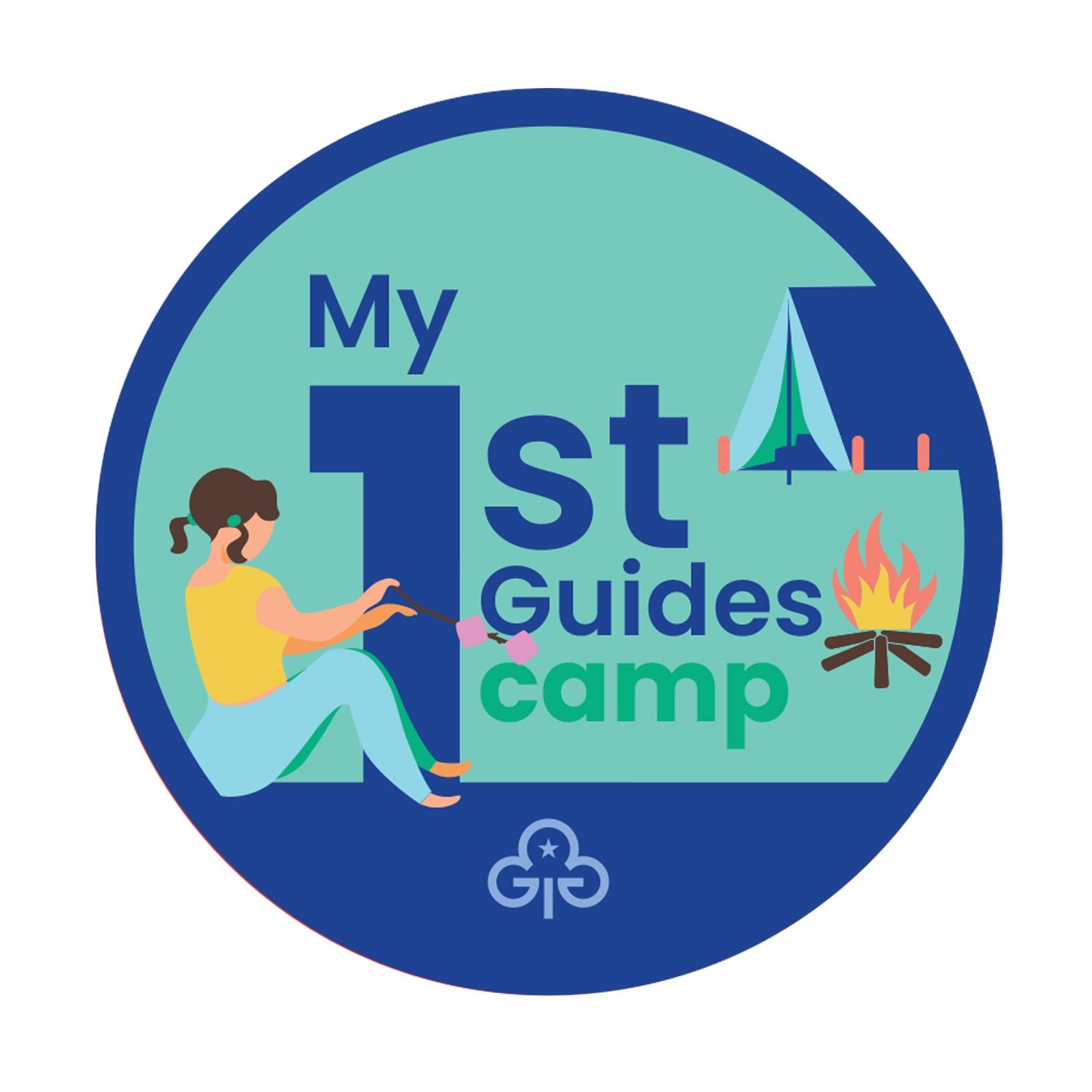 My 1st Guides camp woven badge