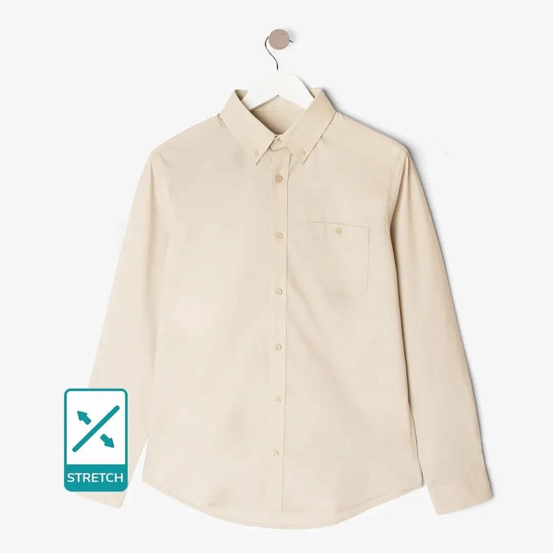 Adult/network long sleeve uniform shirt with stretch