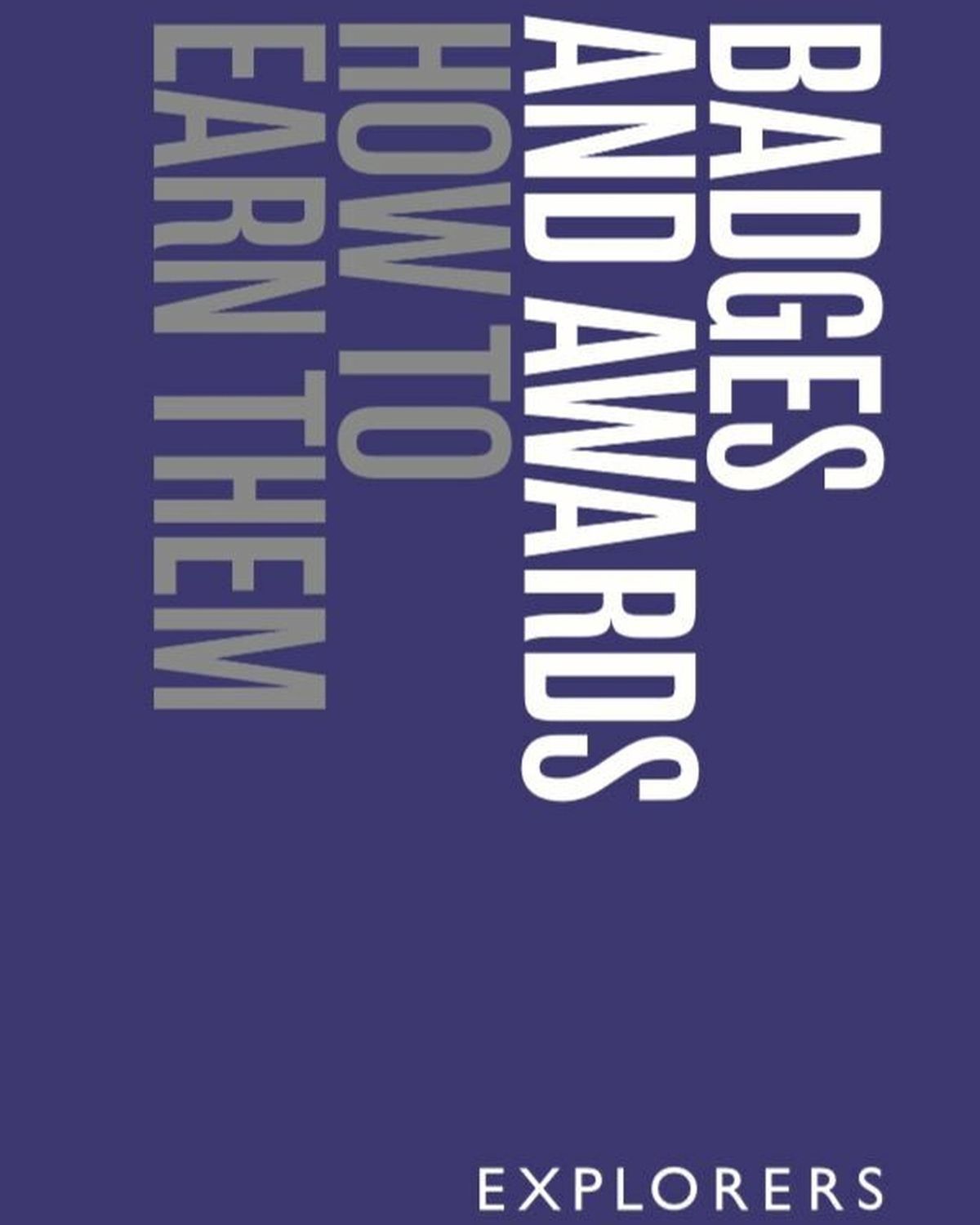 Explorers badges and awards book