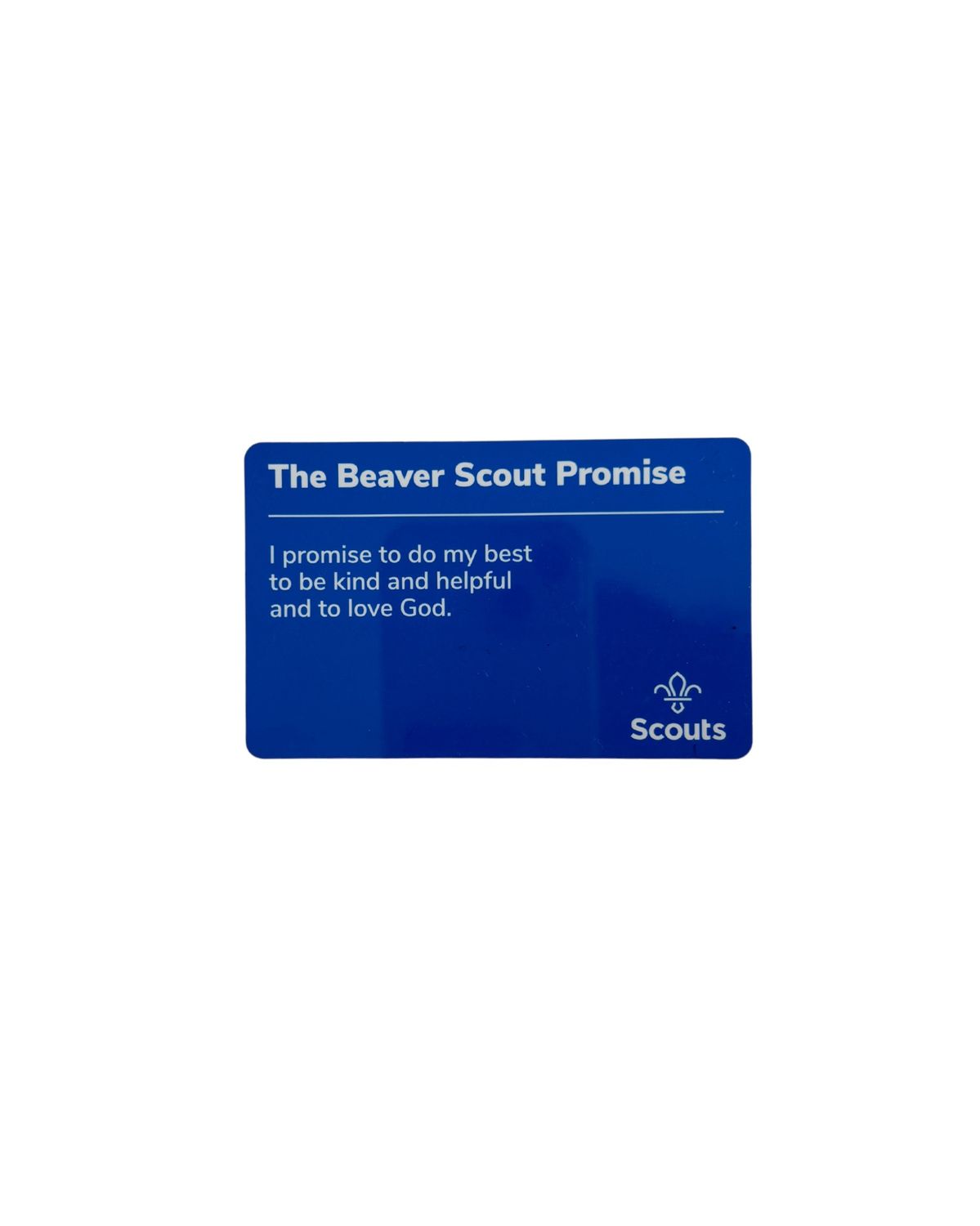 Beaver Scouts motto/promise card