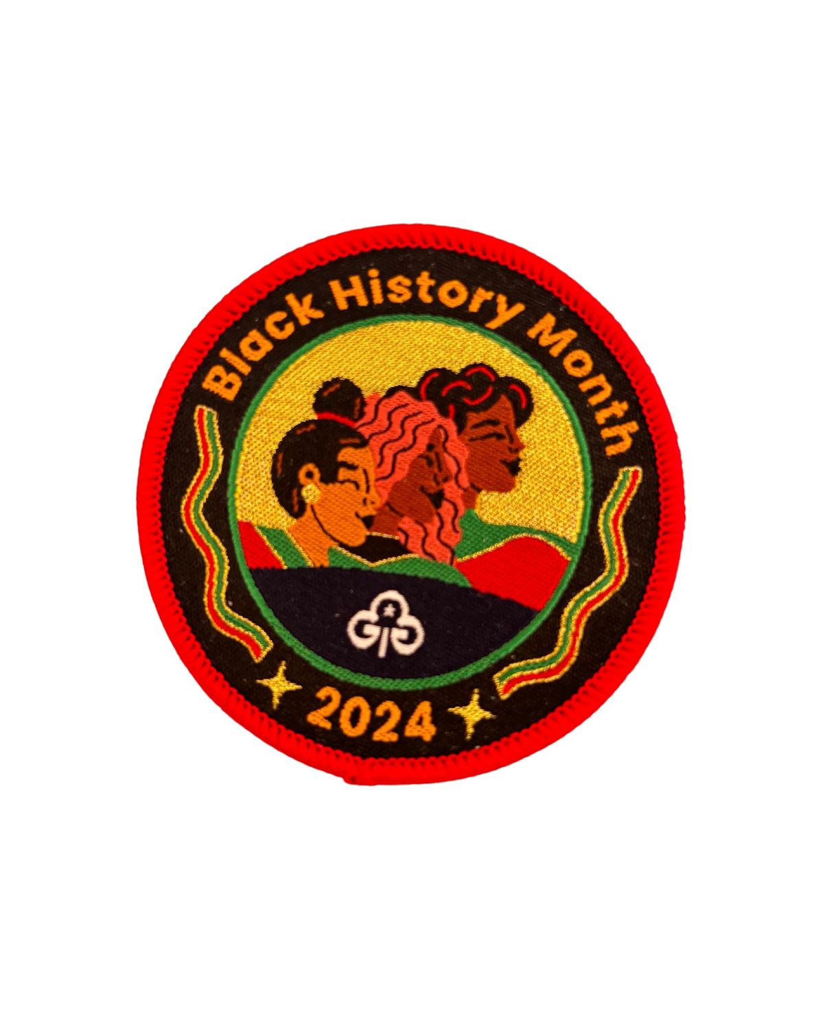 Black history month woven badge 2024