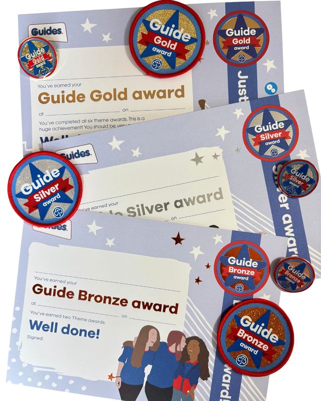 Guides gold, silver &amp; bronze awards