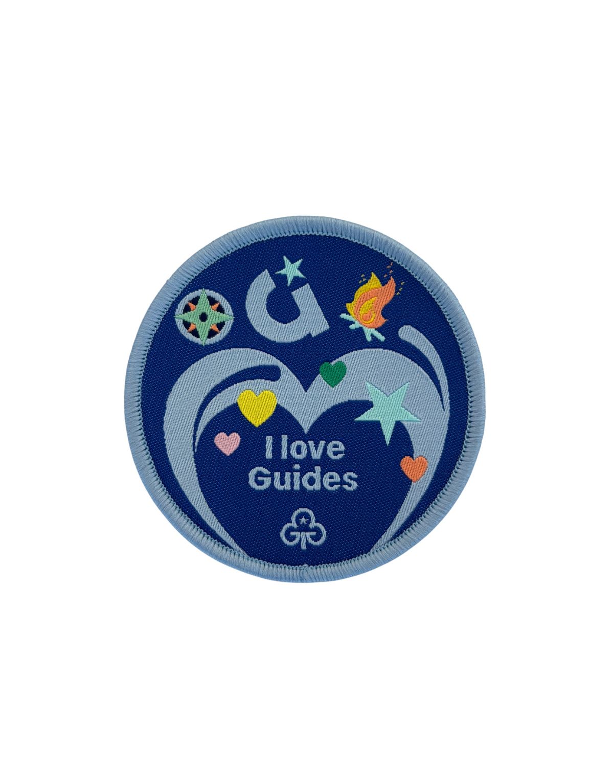 I love Guides woven badge (old trefoil)