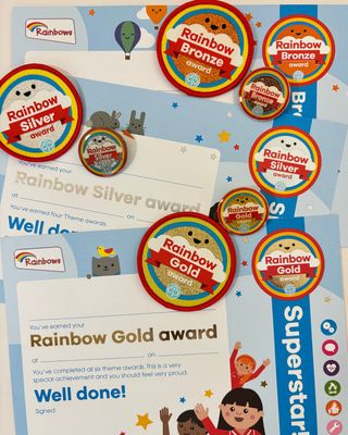 Rainbows gold, silver &amp; bronze awards