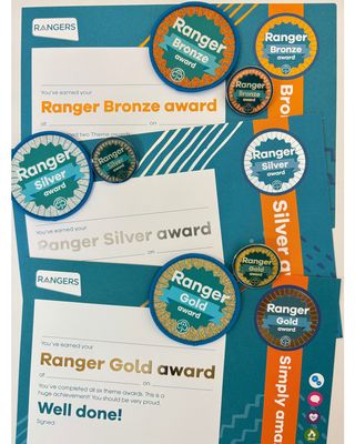 Rangers gold, silver &amp; bronze awards