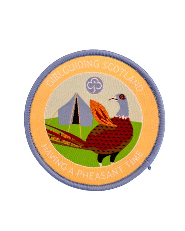 GGS having a pheasant time woven badge