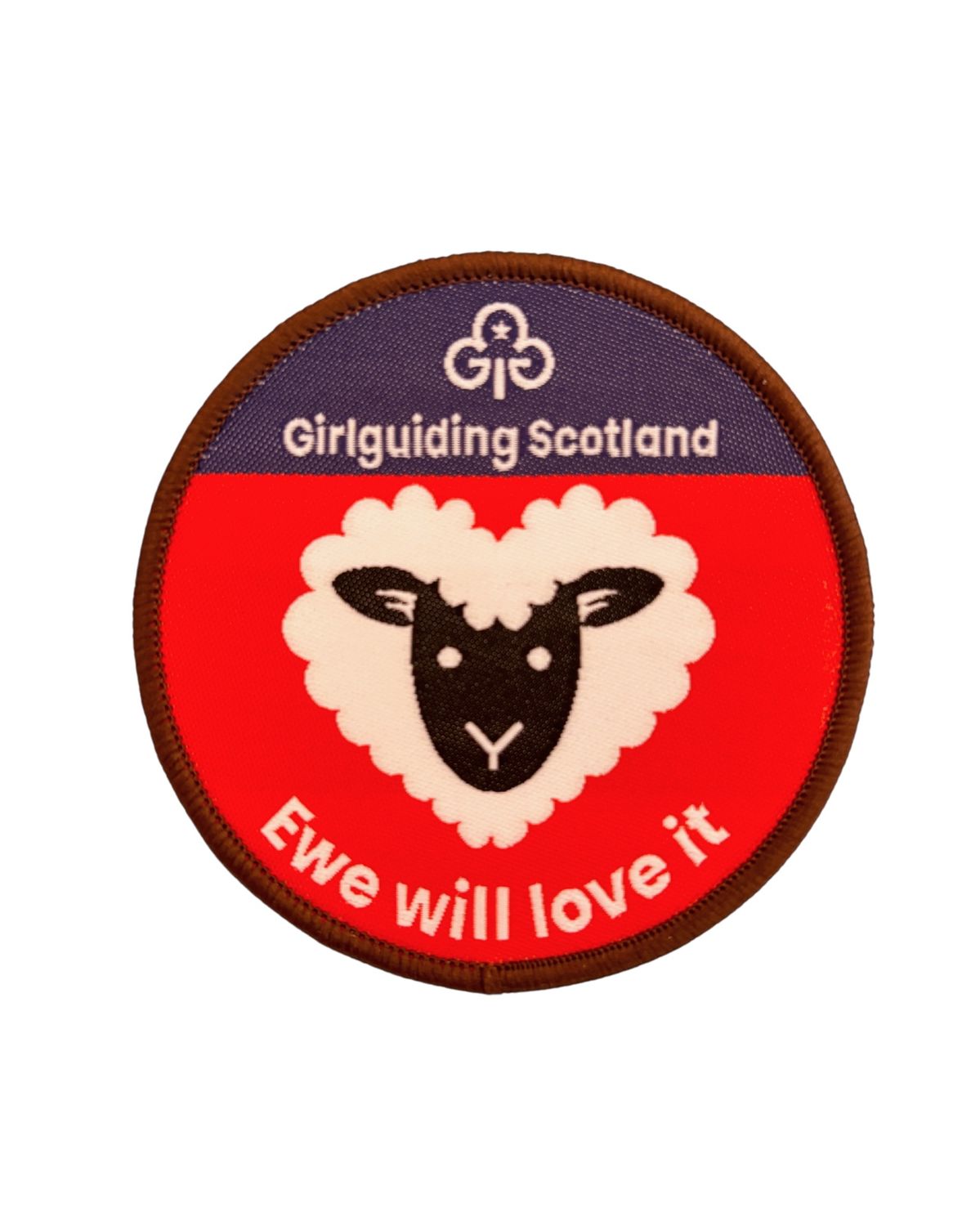 GGS ewe will love it woven badge