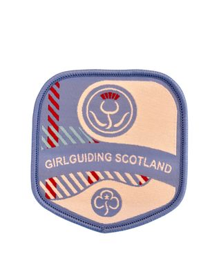 GGS woven shield badge - blue