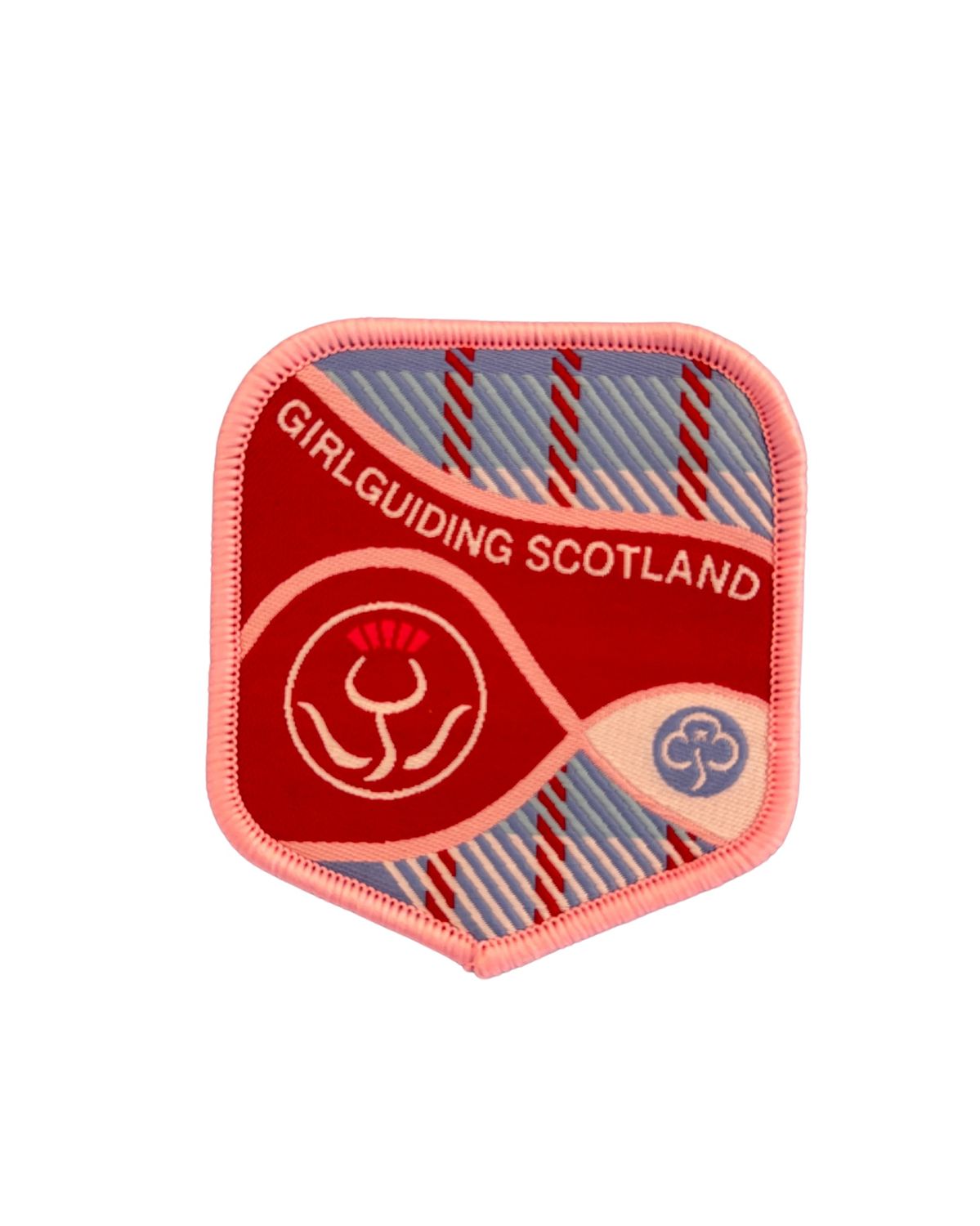 GGS woven shield badge - pink