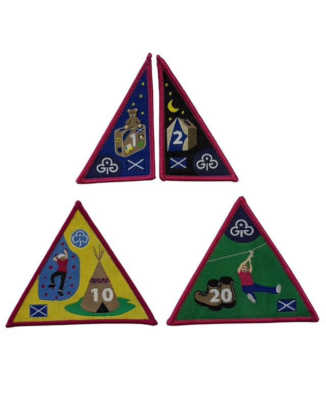 GGS nights away woven badges