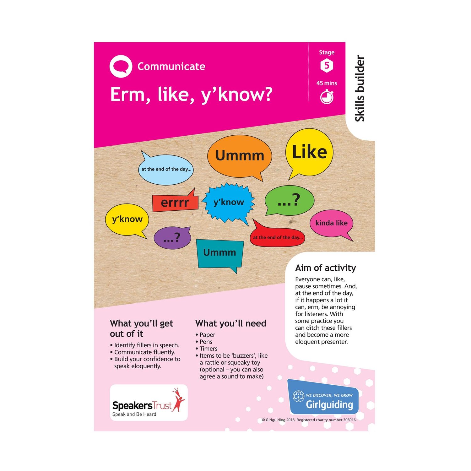 Skill builder pack - express myself - communicate stage 5