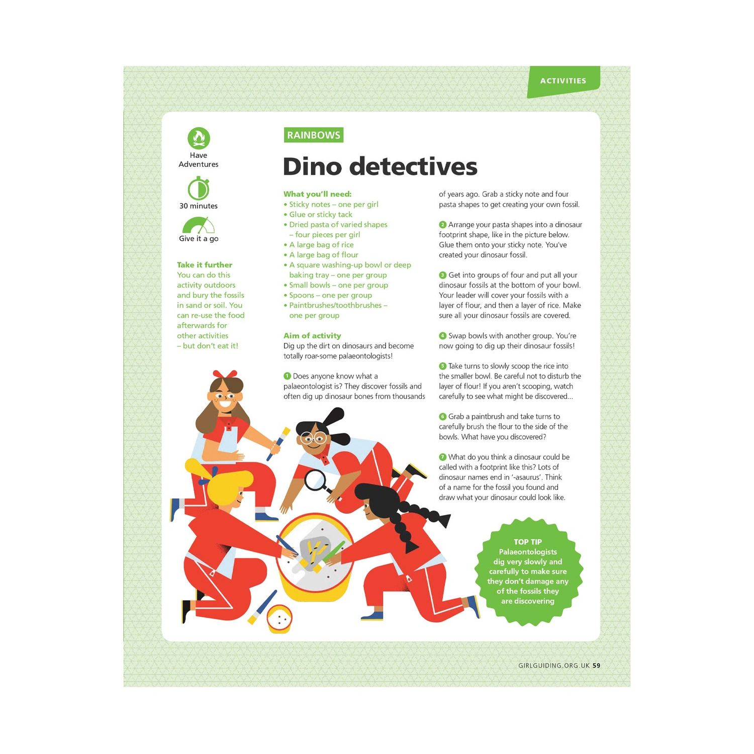 Rainbows UMA - have adventures - dino detectives