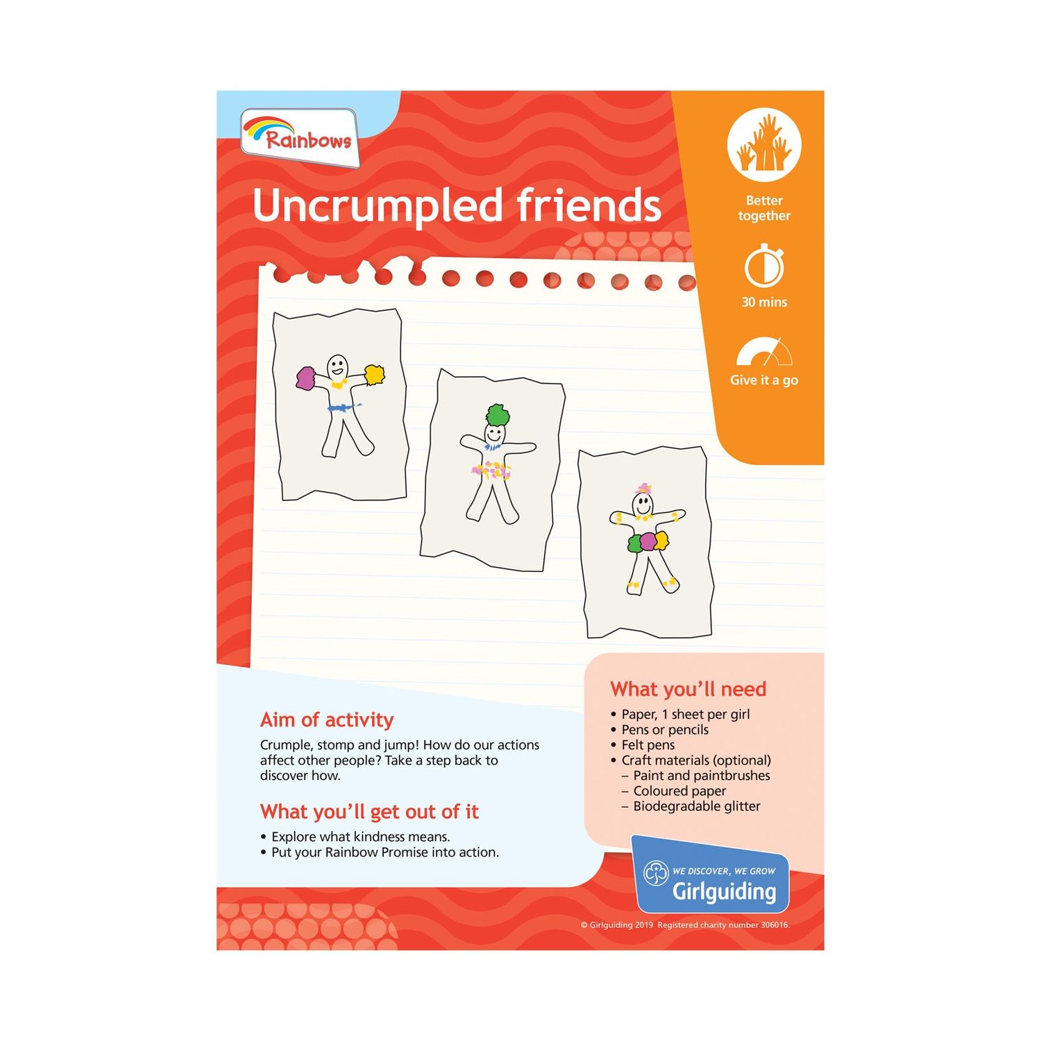 Rainbows UMA - take action - uncrumpled friends