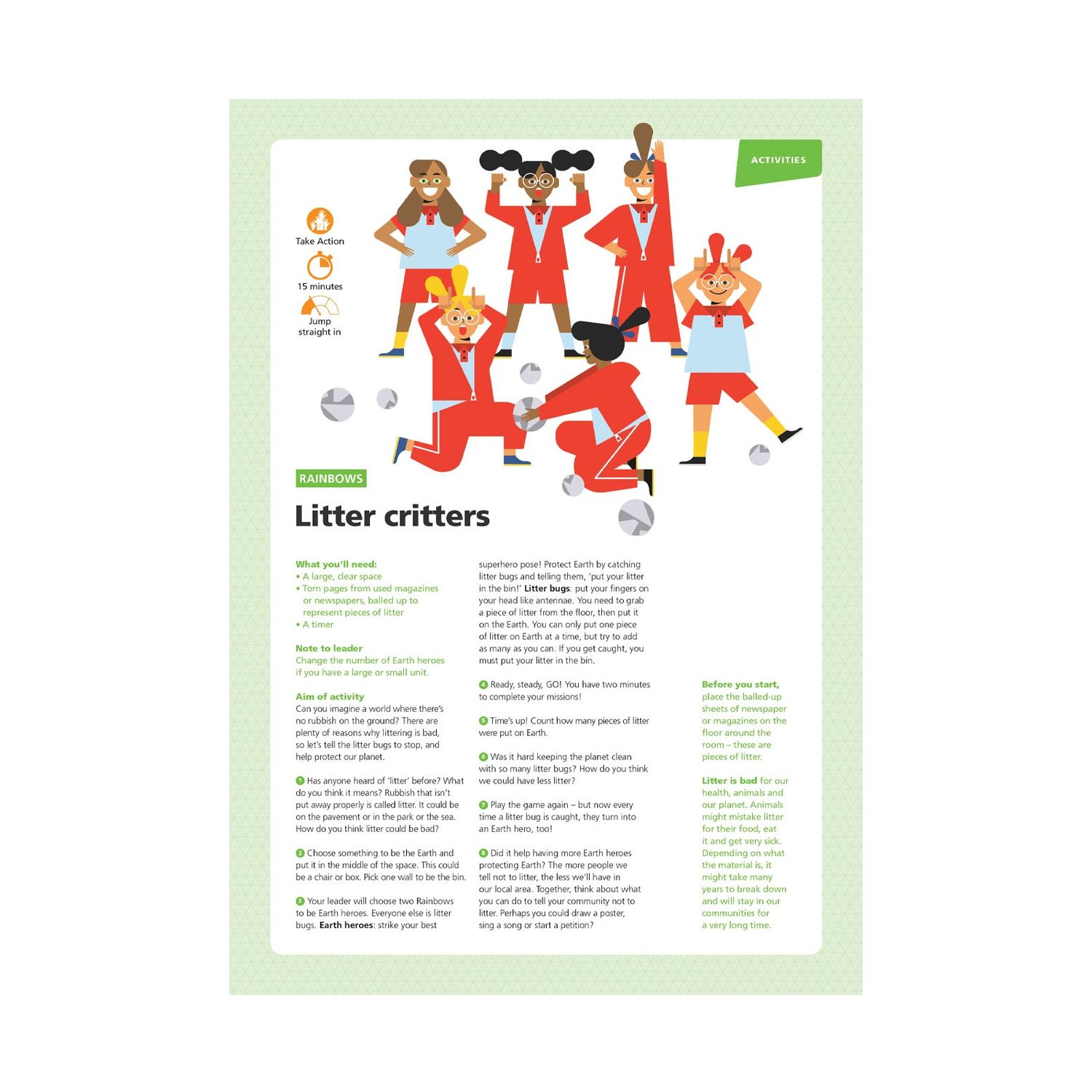 Rainbows UMA - take action - little critters